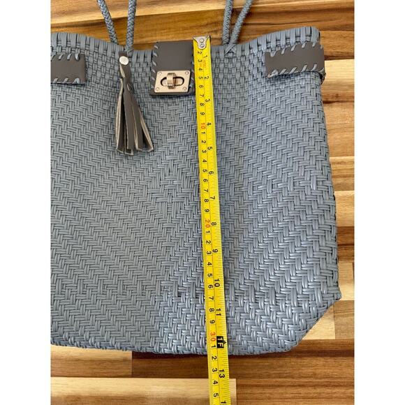 Recycled Plastic Tote Shoulder Bag Gray - Picture 3 of 6